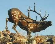 One of the bronze sculptures that adorn the streets of Rifle.